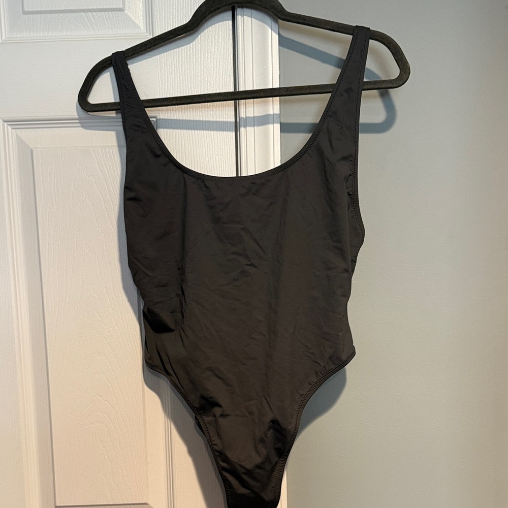 SKIMS Sleek Gray One Piece Swimsuit